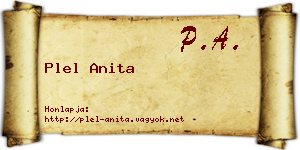 Plel Anita névjegykártya